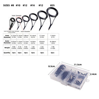 35 Pieces Wear-Resistant Single Foot Rod Guide Kit Sleek Ceramic Loop Rod Tip and Guide Repair Kit Increased Sensitivity Reduces Line Friction for DIY Enthusiasts
