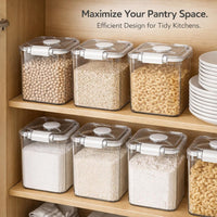 Rice Storage Container Large, Airtight Lid Measuring Cup, Food Storage Container Large Capacity, Thickened PP Rice Bin, Pantry Organizer Bin