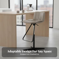 Minimalist aesthetic Adjustable High Stool with supportrest Modern Design Height-Adjustable Pedestal Seat Easy to Clean Bar Chair rotate Function for Adults, Homeowners, Business Owners, Restaurant, Pub, Kitchen, Dining Room