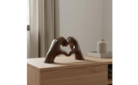 Creative Design Heart Hand Gesture Statue Unique Gift Hand Heart Sculpture Modern Aesthetic Love Sign Figurine Resin Craft for Couples, Living Room, Desktop, Bedroom, Bookshelf