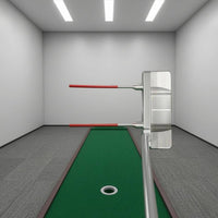 2 Pieces Red Shaft Putting Stroke Coach Silver Sections Putting Coach Shiny Sports Training Gear Segmented Rod