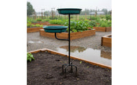Standing Bird Bath Feeder Antique Bronze Metal Bird Bath Easy to Clean for Patio