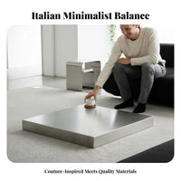 Italian design aesthetic dual-level Square End Table Minimalist lifedesign aesthetic design Room Furniture Luxury Feel Designer Inspired for Modern Homeowners, Apartment Dwellers, Adults, Small areas, Lounge Area, Home