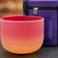 Rainbow Singing Bowl 528 Hertz Crystal Singing Bowl C Note Tuning for Meditators