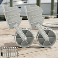 2 Pieces Kayak Transom Wheels Easy Installation Transom Transport Cart Wheels Heavy-Duty Boating Hardware