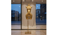 Female Half-Body Mannequin Rectangular Base Bust Waist Hips Mannequin