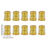 10 Pieces Diamond Pattern Ferrule Easy to Install Gilded Golf Ferrule Decorative Golf Club Shaft Caps