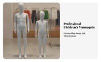 Detachable Child Mannequin Lightweight Kids Full Body Mannequin Stable Base children's Clothing Display Faceless Design for Retail Merchandisers, Boutique Managers, Window Displays, Shop Displays, Shopping Malls, Photography Studios