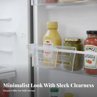 4 Pieces Extendable Partition Clip Expandable Refrigerator Door Shelf Organizer Space Saving Refrigerator Door Divider for Homeowners, Kitchen, Pantry