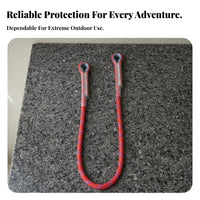 Shock Absorbing Cow's Tail Lanyard High Strength Climbing Oxtail Rope Abrasion Resistant Climbing Safety Lanyard Long-Lasting for Workers at Height, Rescue Personnel, Rappelling, Mountaineering, Construction Sites, Roofing