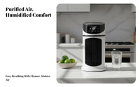 Water-Cooled Air Chiller Humidifier Versatile Function Desktop Air Chiller Portable USB Misting Fan for Office, Bedroom, Dorm Room