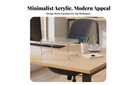Acrylic Storage Rack Space Saving Desktop File Organizer Layered Design for Home