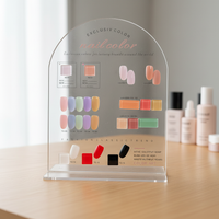 Acrylic Nail Art Color Display Board for Gel Polish Swatches