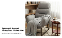 Lay Flat Function Foldable resting Recliner Adjustable Backrest Lounge Chair Multi-Purpose Indoor Furniture Ergonomic Design for Office Workers, Students, Homeowners, Living Room, Bedroom, Balcony