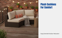 Outdoor Round Sofa Set, Aluminum Alloy Waterproof Patio Lounge Chair, Garden Villa Furniture