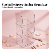 Multi-Compartment Box with carrying grip Clear Design Cosmetic Organizer Large Capacity sturdy for Makeup lovers, Dressing Table