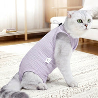 Cat Recovery Suit with Fasteners, Post-Surgery Cat Suit, Post-Neuter Cat Suit, Post-Spay Cat Suit