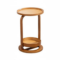 Light Luxury Feel Round Side Table Vintage design Round Tripod Table Mid-20th Centuryera Modern Design Nightstand space-efficient Size for Apartment Dwellers, Homeowners, Students, Bedroom, Small Spaces, Living Room, perusing corner