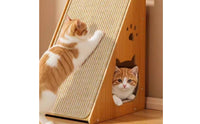 Low-Shedding Cat Scratcher House Long-Lasting Indoor Cat Playhouse Stable Design Pet Furniture Easy Assembly