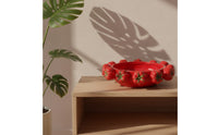 Ceramic Bowl with Tomatoes Glazed Fruit Bowl with Fruit-Themed Design Glossy Tomato Serving Dish for Home Stylists, Hosts, Dining Table