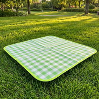 Picnic Blanket and Camping Mat with Straps, Waterproof Outdoor Mat with Leaf Print, Portable Seat Cushion and Picnic Mat, Folding Beach Blanket