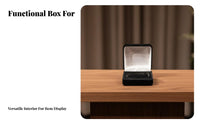 Plush Coin Box Versatile Hinged Pin Display Case Black Plush Gift Box Elegant Design Flocked Commemorative Coin Holder