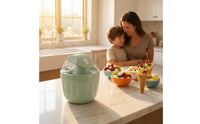 Homemade Ice Cream Maker Compact Ice Cream Machine Countertop Appliance Single-Button for Families