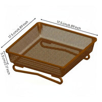 Unobstructed Design Ground Bird Feeder Tray Powder Coated Metal Mesh Bird Feeder Easy to Clean Rust-Resistant for Garden Owners, Yard, Patio