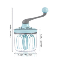 Hand Crank Egg Beater Easy to Clean Manual Rotary Whisk Large Capacity Handheld Cream Frother for Culinary Creators