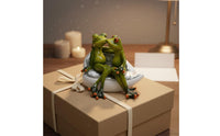 Kissing Frogs Figurine Creative Gift Kissing Frog Figurine Resin Frog Couple Statuette Funny Home Decoration for Desktop