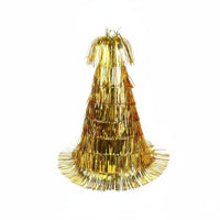 Colorful Options Tinsel Cone Hat Multi-Color Pack Fringed Birthday Hat Festive Design for Children, Adults, Holiday Celebrations