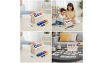 Wooden House Toy with Tiles Fine Motor Shape Sorter House Color Matching