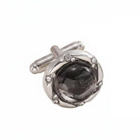 Crystal Cufflinks Set Polished Alloy Sparkling Crystal Ring for Business