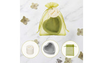 25 Pieces Heart-Shaped Tin with Clear Window Lid Compact Heart-Shaped Container with Lid Lightweight for Wedding