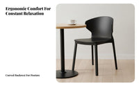 Modern Design Stackable Molded Stool Single-Piece Molding Dining Chair Ergonomic Design Indoor Seating Heavy Duty for Restaurant Owners, Interior Designers, Kitchen, Living Room, Office, Special Events