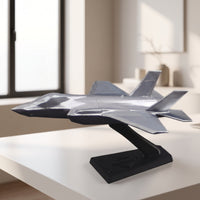 3D-Printed Fighter Jet Model Shiny Fighter Jet Model with Stand Lightweight Desk Sculpture Desktop for Aviation Enthusiasts, Collectors, Office, Study, Gaming Room