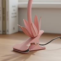 Green Flower Desk Lamp Decorative Indoor Lighting Flexible Gooseneck for Bedside