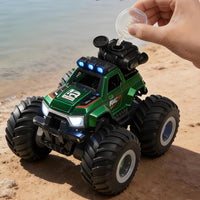 Rechargeable Battery Wireless Control Monster Truck 2.4GHz All-Terrain RC Truck LED Lights RC Trick Drift Car Light up for Boys, Kids, Outdoor, Party, Playground