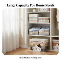Foldable Frame Storage Box Large Capacity Stackable Framed Box Clear View panel