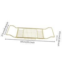Bathtub Rack Extendable Bathtub Tray Wire Frame Shelf for Home Spa