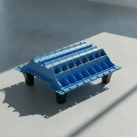 Molded Cylinder Component Tray with Pegs Low-Height Engine Component Organizing Tray Multi-Compartment Organizer Sturdy for Mechanics, Workshop, Repair Bench