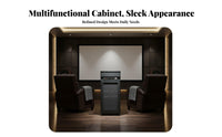 Heat Dissipation Design Amplifier Rack Cabinet Locking Wheels Professional Sound System Cabinet High Load Capacity Rolling Audio Equipment Rack Heavy-Duty Casters for Home Theater Enthusiasts, Professionals, DJs, KTV Room, Recording Studio, Stage