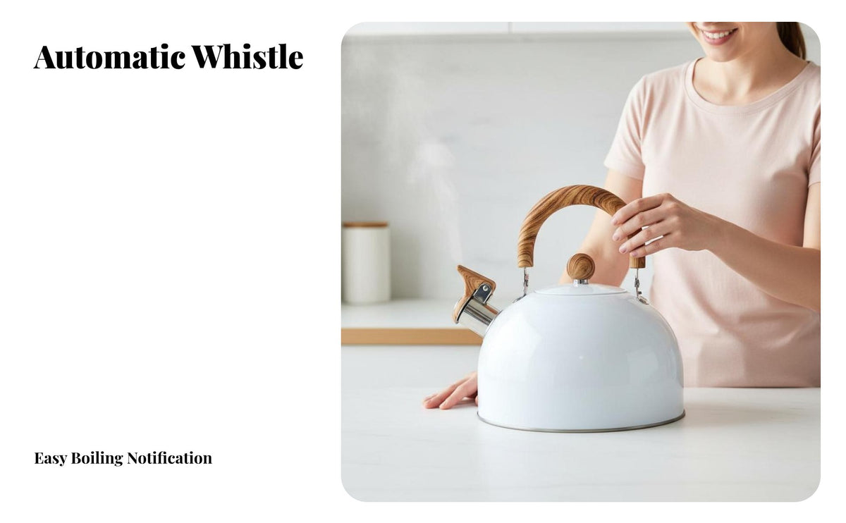 Whistling Tea Kettle Clear Whistle Folding Handle Kettle Folding Handle Water Boiler Effortless Pouring Spout Kitchenware