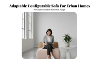 utilitarian design Tofu Block Sofa adaptable Combination sectional Couch Two-Tone Color Seating Furniture Lowsilhouette for Interior Designers, Apartment Dwellers, open-concept space Space, Reception Area, Living Room, Basement