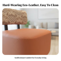 360-Degree Swivel Wheels Mobile Vanity Chair with Backrest Multi-Purpose Low Stool Comfortable Household Seating Space-Saving Design for Apartment Dwellers, Homeowners, Children, Living Room, Entryway, Bedroom, Playroom
