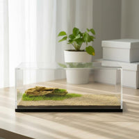 1/64 Scale Display Case Dustproof Desert Diorama Box Stackable Design Acrylic Car Display Case for Hobbyists
