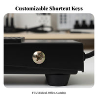 Customizable Hotkeys USB Foot Pedal Plug and Play Programmable Foot Switch Cross-Platform Compatible Hands-Liberate Action Pedal Ergonomic Design for Medical Professionals, Away Ice Workers, Live Broadcasting, Factory, Photobooth, Workshop