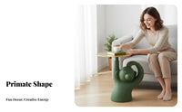 primateShaped Stand creature Theme Side Table Creative Design Modern design for Home Decor lovers, Bedroom, Balcony, Entryway