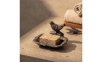 Soap Dish with Tray Cast Iron Soaps Holder Slotted Soap Dish for Washroom