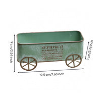 Rectangular Vintage Planter Cart Rounded Corners Distressed Planter Cart Indoor Outdoor Use